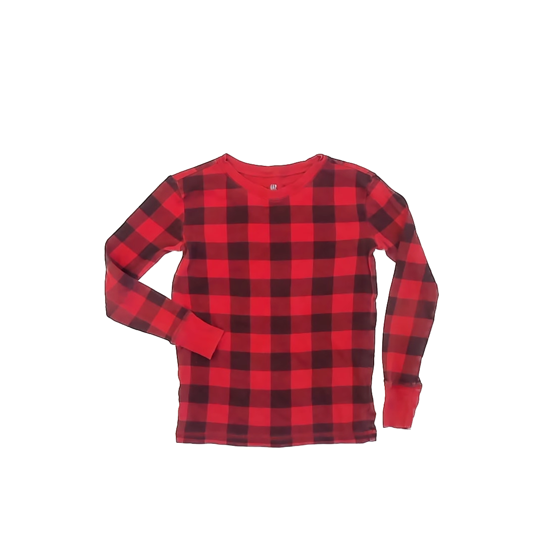Gap Boys Red | Black Plaid Pajamas Size: 10 Years Red | Black Plaid