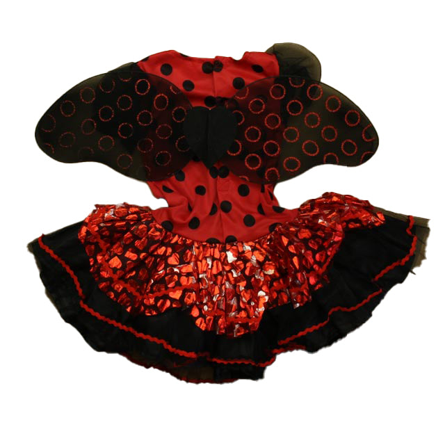 Unknown Brand Girls Red | Black Costume Size: 2-4T