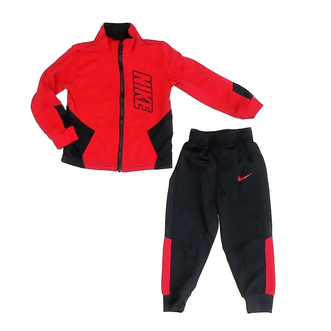 Nike Boys Red | Black Track Suit Size: 24 Months Red | Black