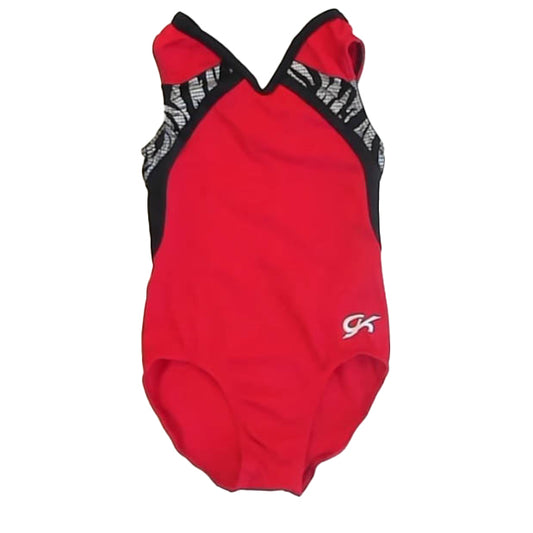 GK Girls Red | Black Leotard Size: 6 Years Red | Black
