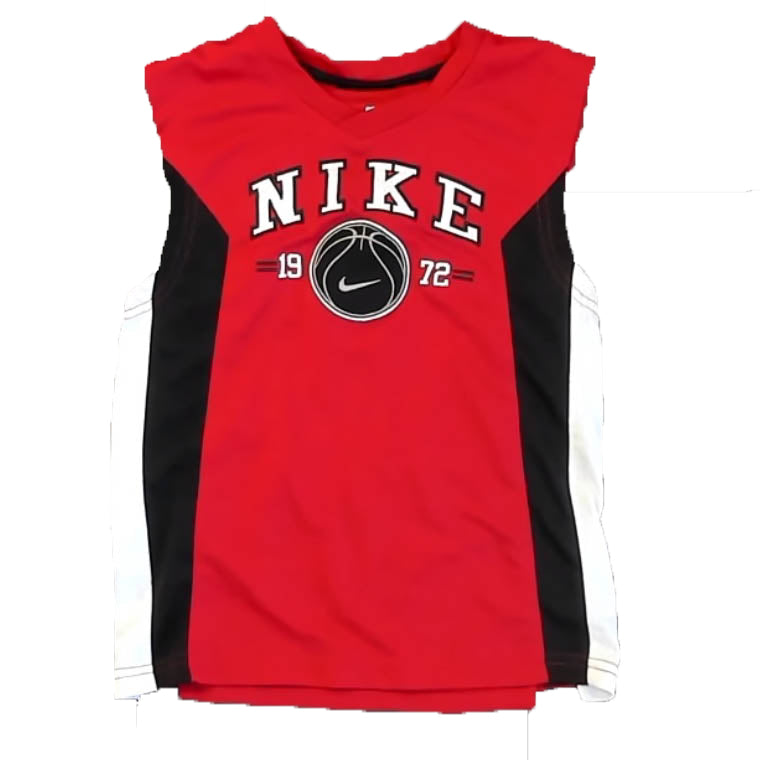 Nike Boys Red | Black Athletic Top Size: 7 Years Red | Black