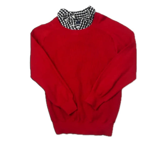 Basic Editions Boys Red | Black Sweater Size: 8 Years Red | Black