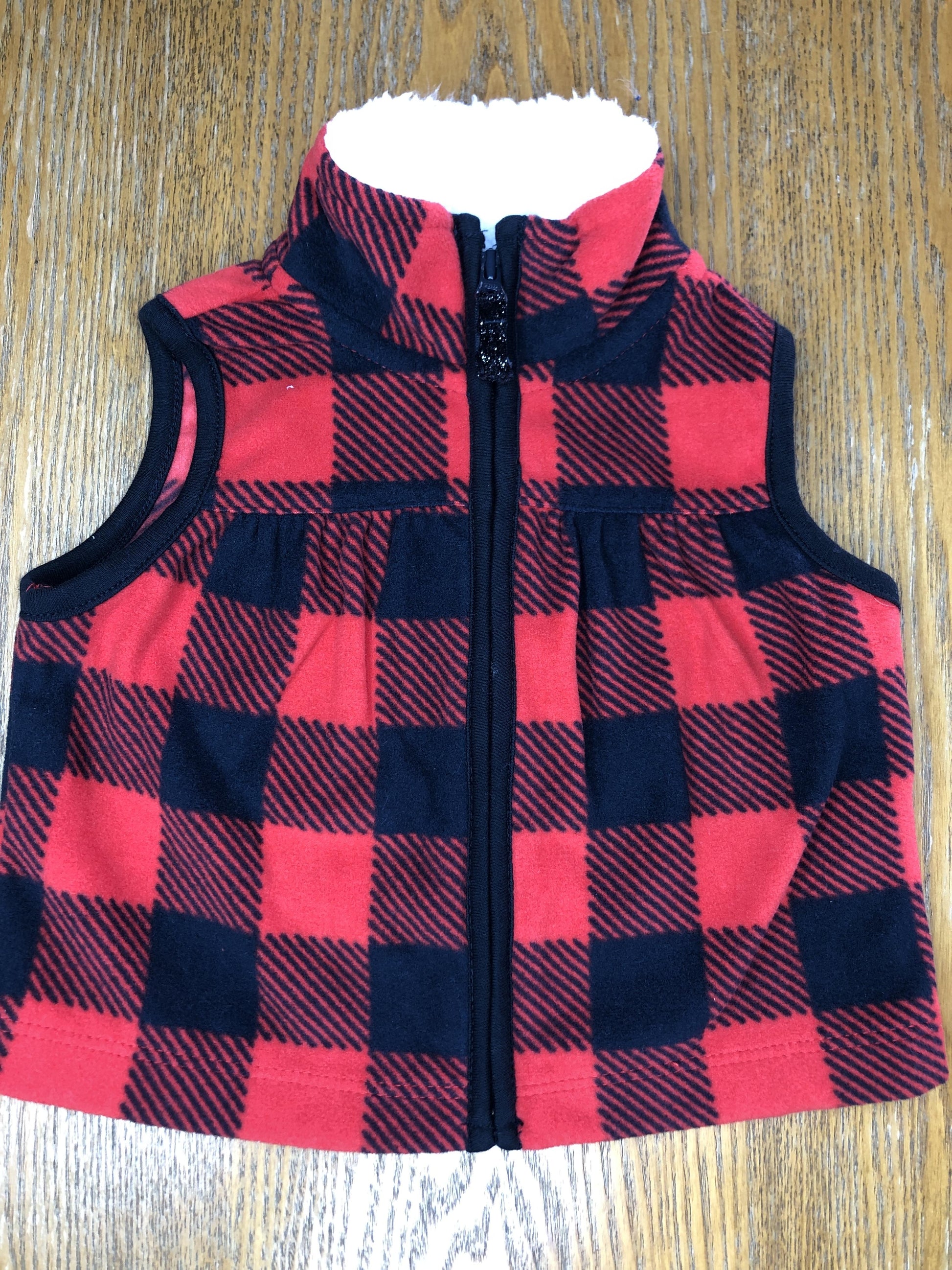 Carters Girls Red | Black Vest Size: 3 months Red | Black