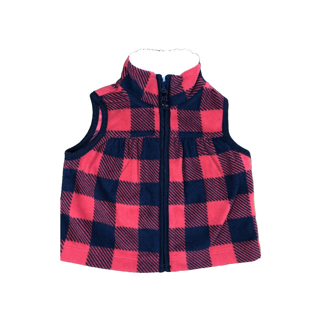 Carters Girls Red | Black Vest Size: 3 months Red | Black