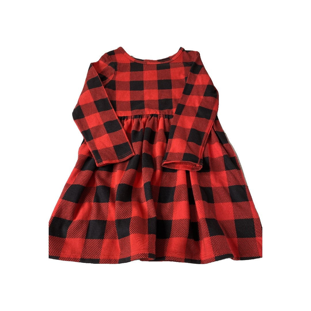 Cat & Jack Girls Red | Black Dress Size: 3T Red | Black