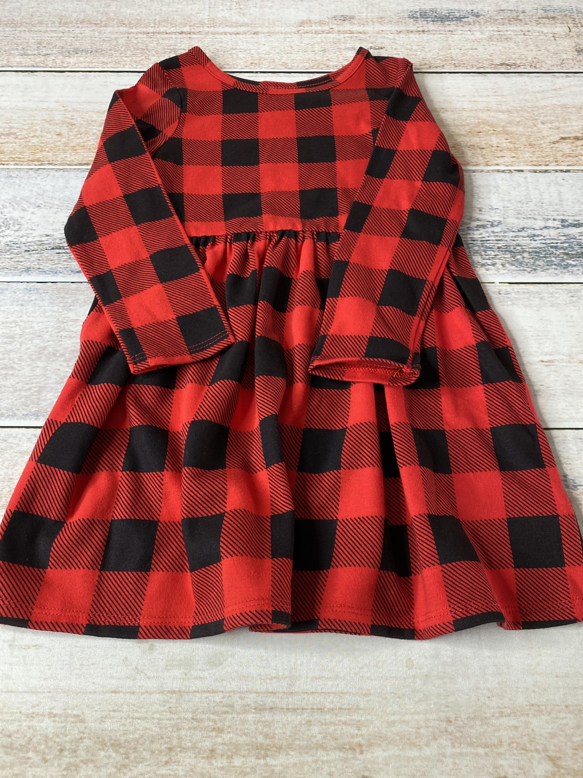 Cat & Jack Girls Red | Black Dress Size: 3T Red | Black