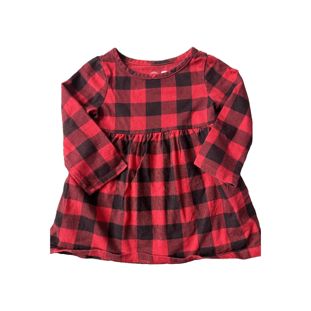 WonderNation Girls Red | Black Dress Size: 12 months Red | Black