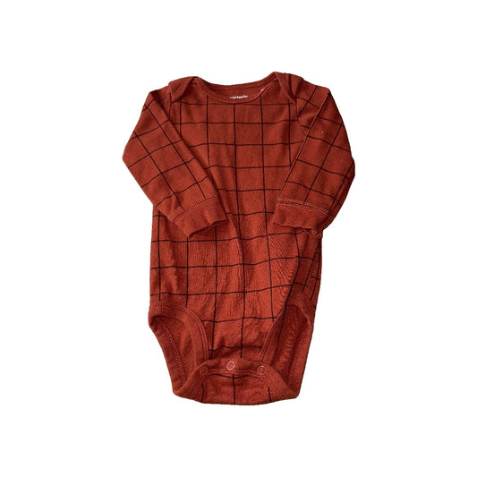 Carters Unisex Red | Black Onesie Size: 9 months Red | Black