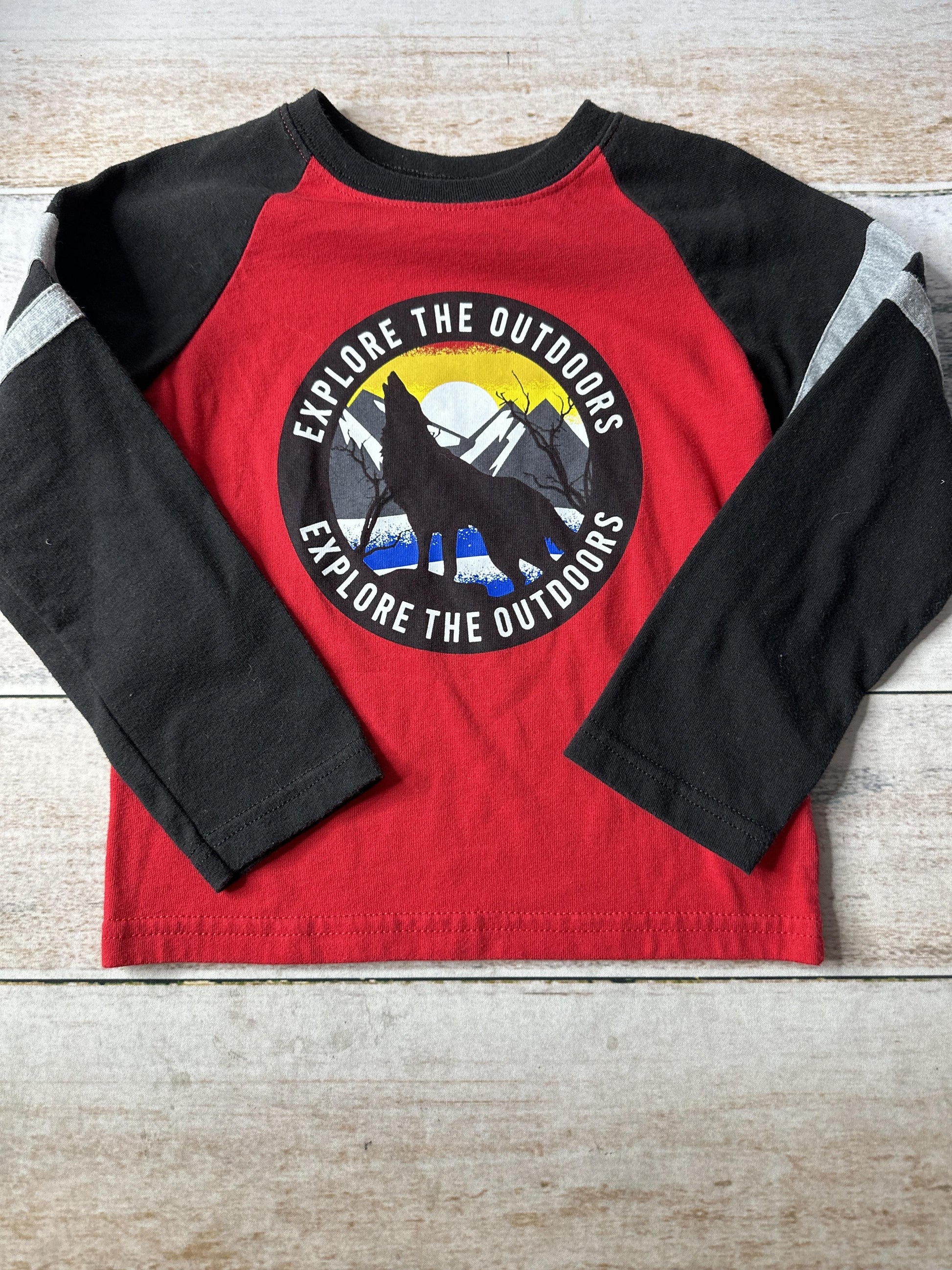 Garanimals Boys Red | Black Long Sleeve T-Shirt Size: 4T Red | Black