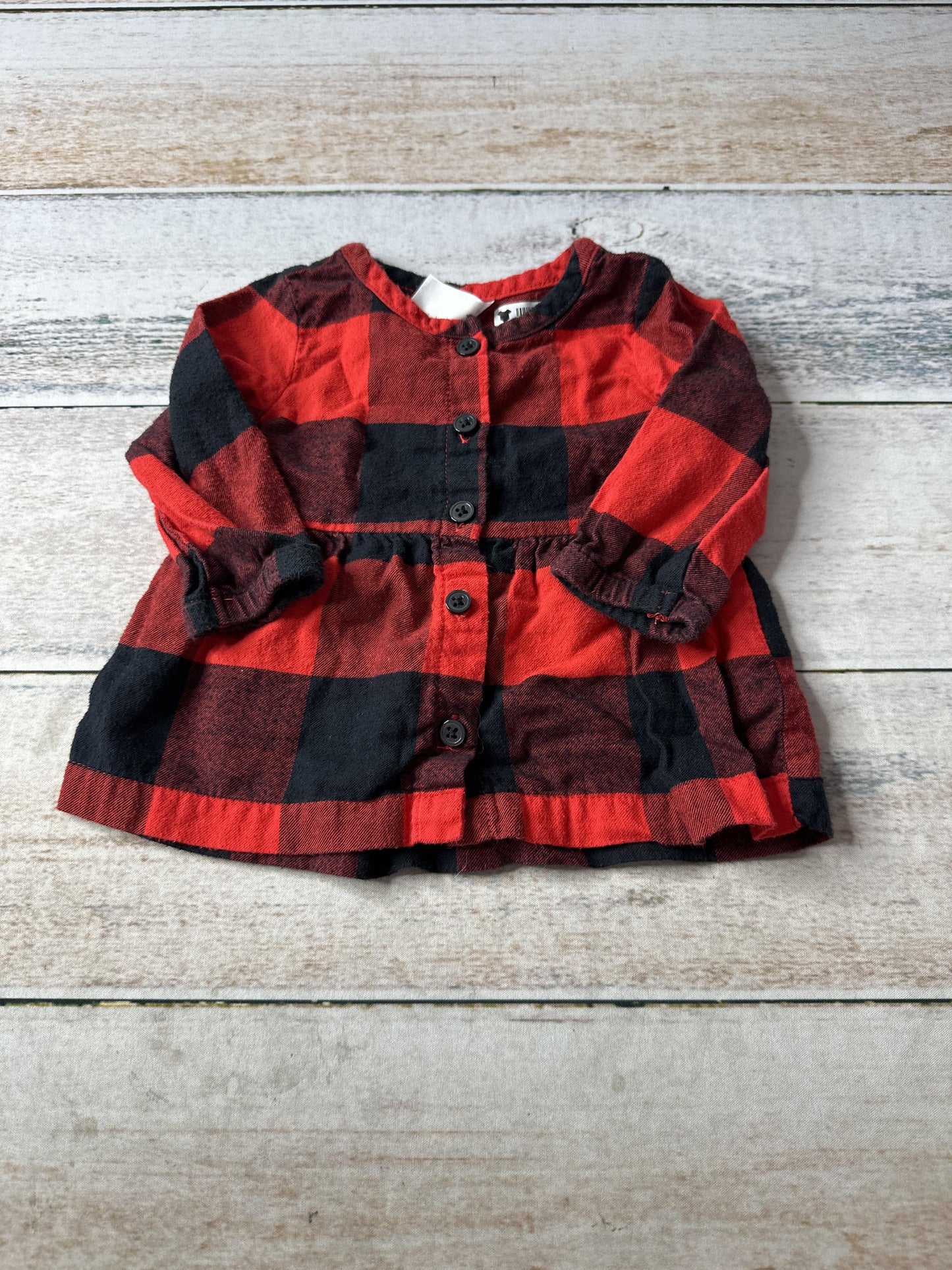 Carters Girls Red | Black Dress Size: 3 months Red | Black