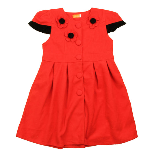 Dolce Liya Girls Red | Black Winter Coat Size: 7-8 Years Red | Black