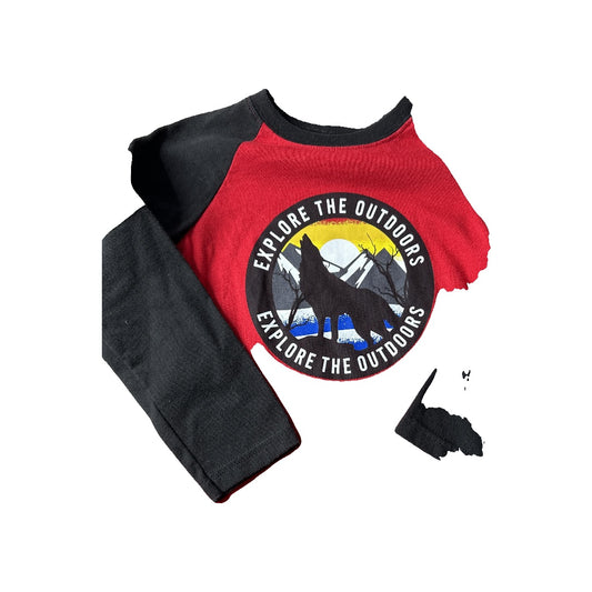 Garanimals Boys Red | Black Long Sleeve T-Shirt Size: 4T Red | Black