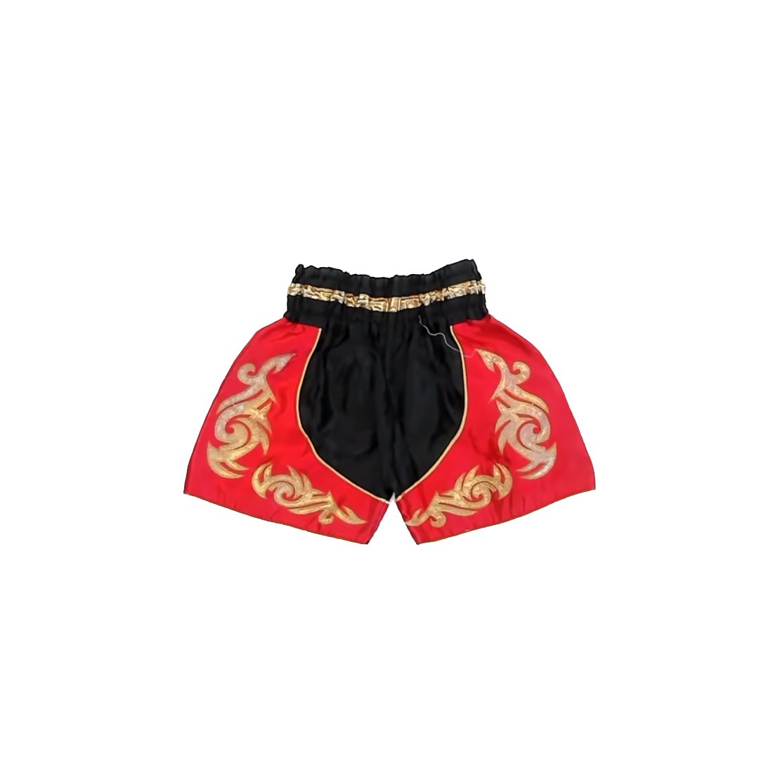 Thai Boxing Boys Red | Black Athletic Shorts Size: xxs Red | Black