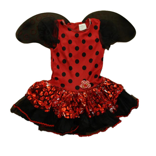 Unknown Brand Girls Red | Black Costume Size: 2-4T