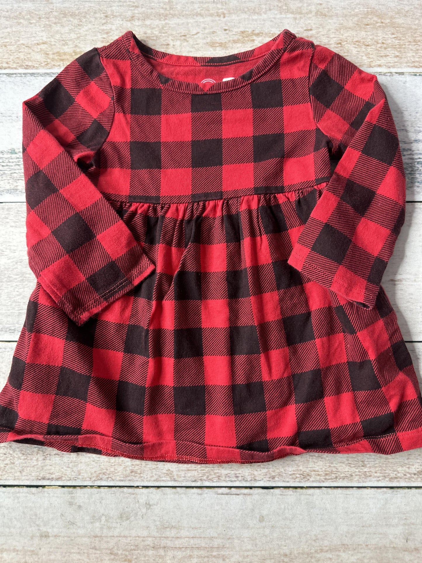 WonderNation Girls Red | Black Dress Size: 12 months Red | Black