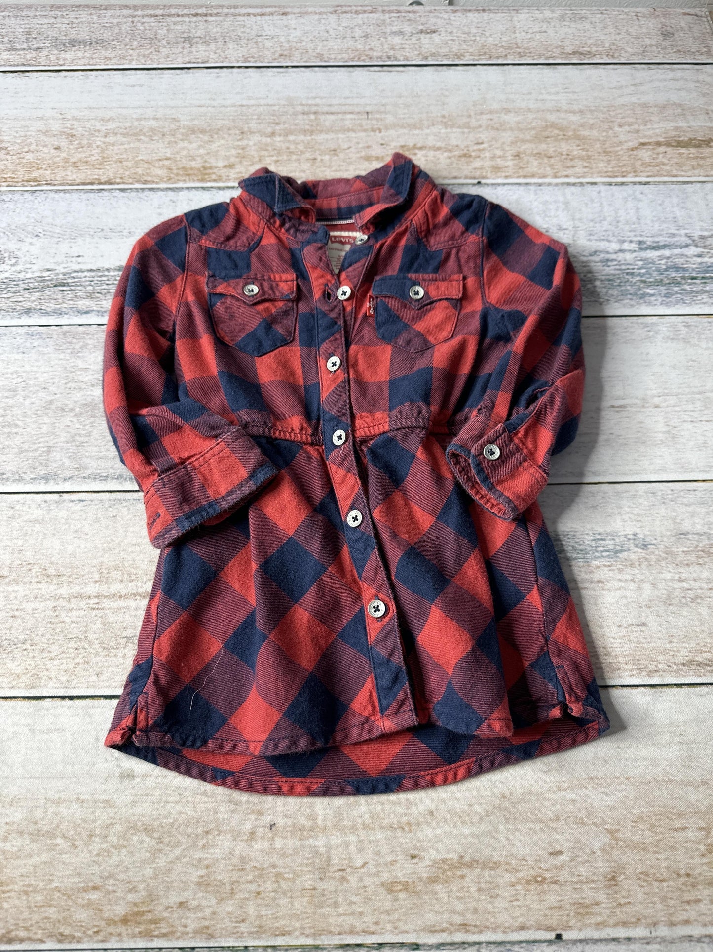 Levis Girls Red | Black Dress Size: 6-9 months Red | Black