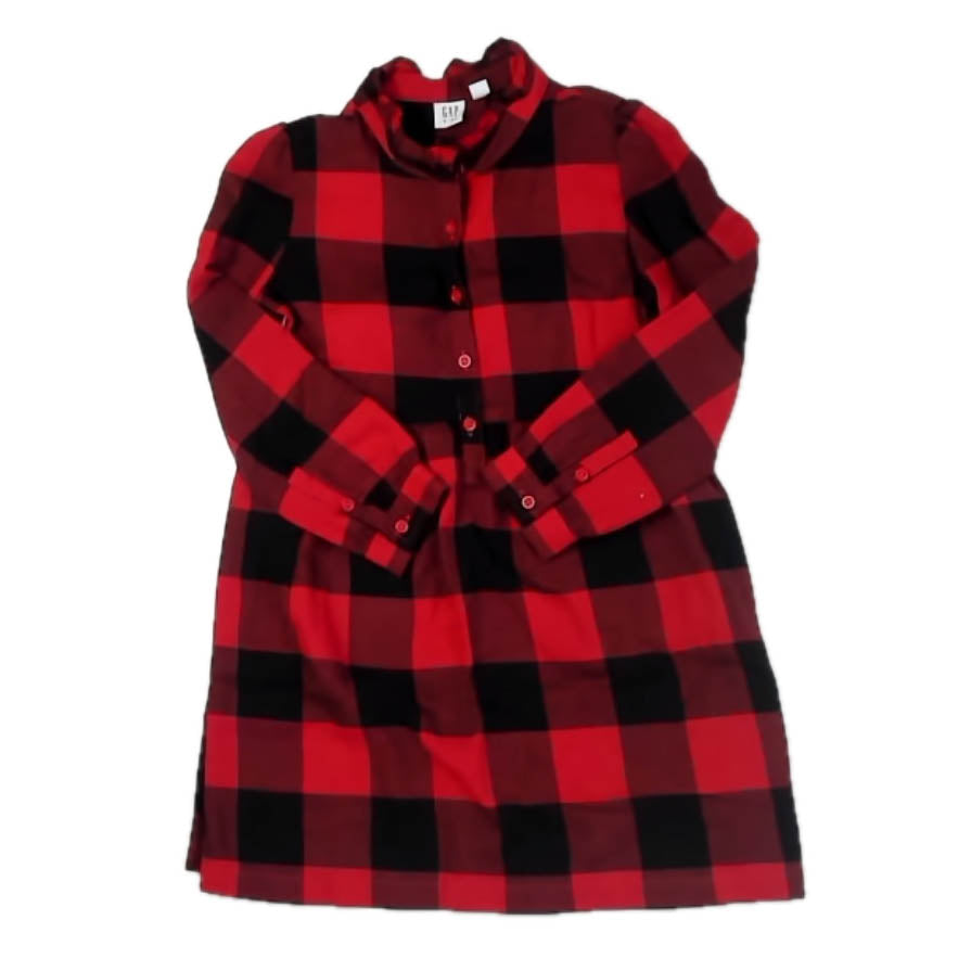 Gap Girls Red | Black Dress Size: 6-7 Years Red | Black