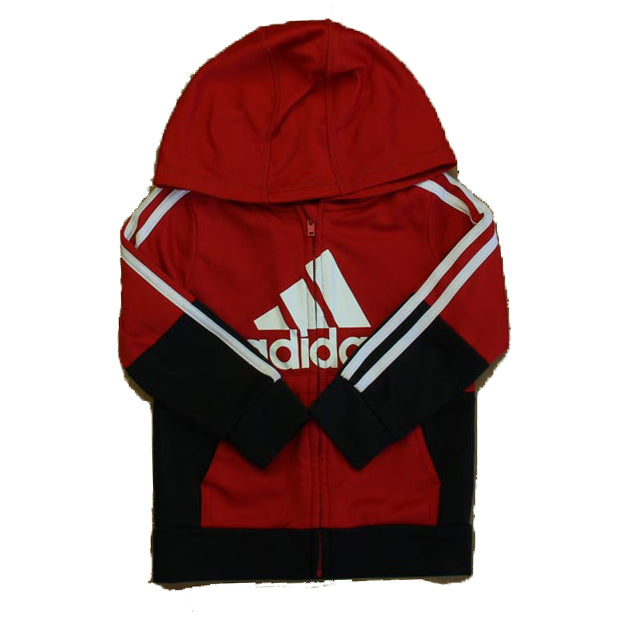 Adidas Boys Red | Black Hoodie Size: 4T