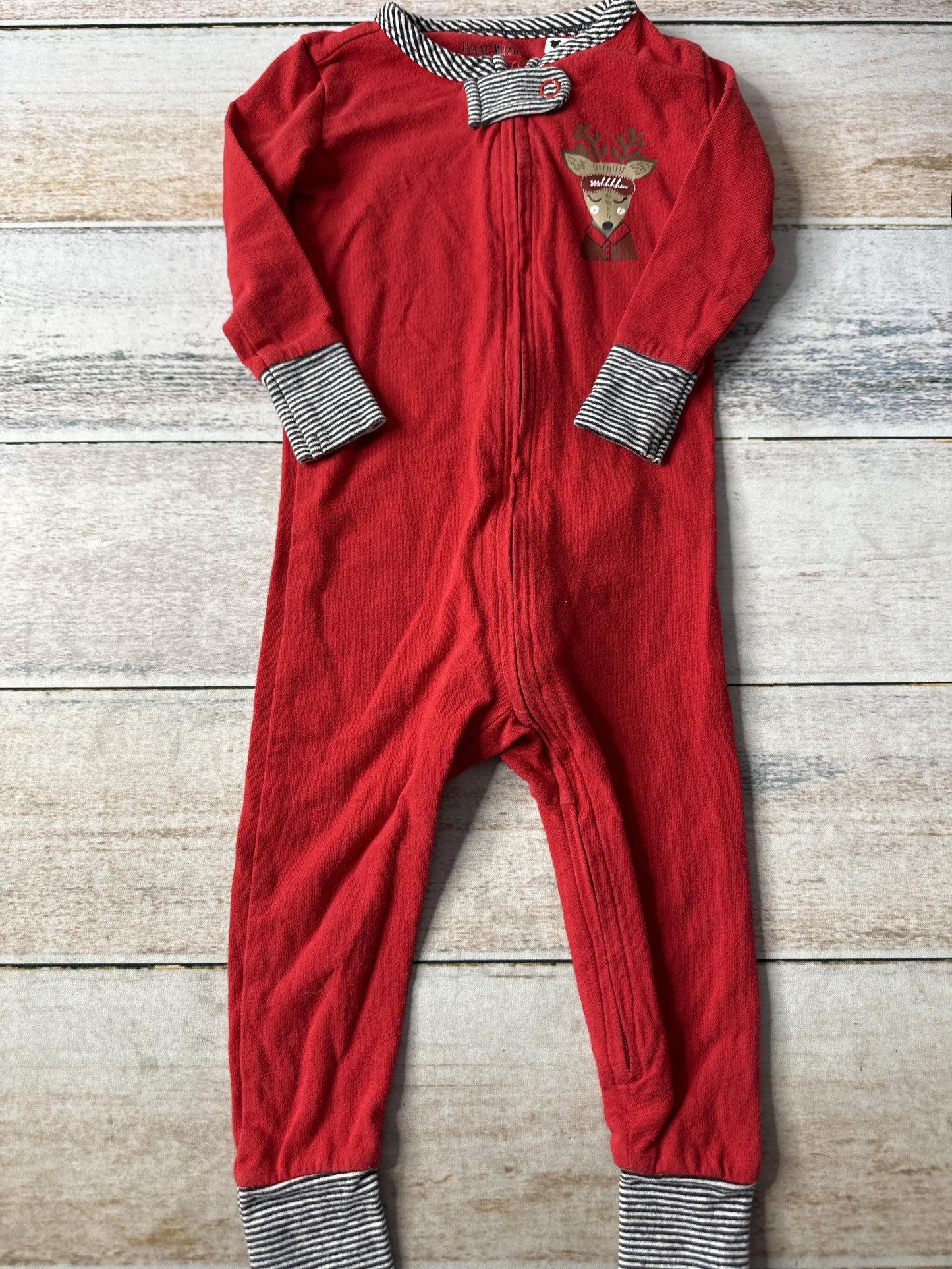 Isaac Mizrahi Unisex Red | Black Pajamas Size: 6-12 months Red | Black