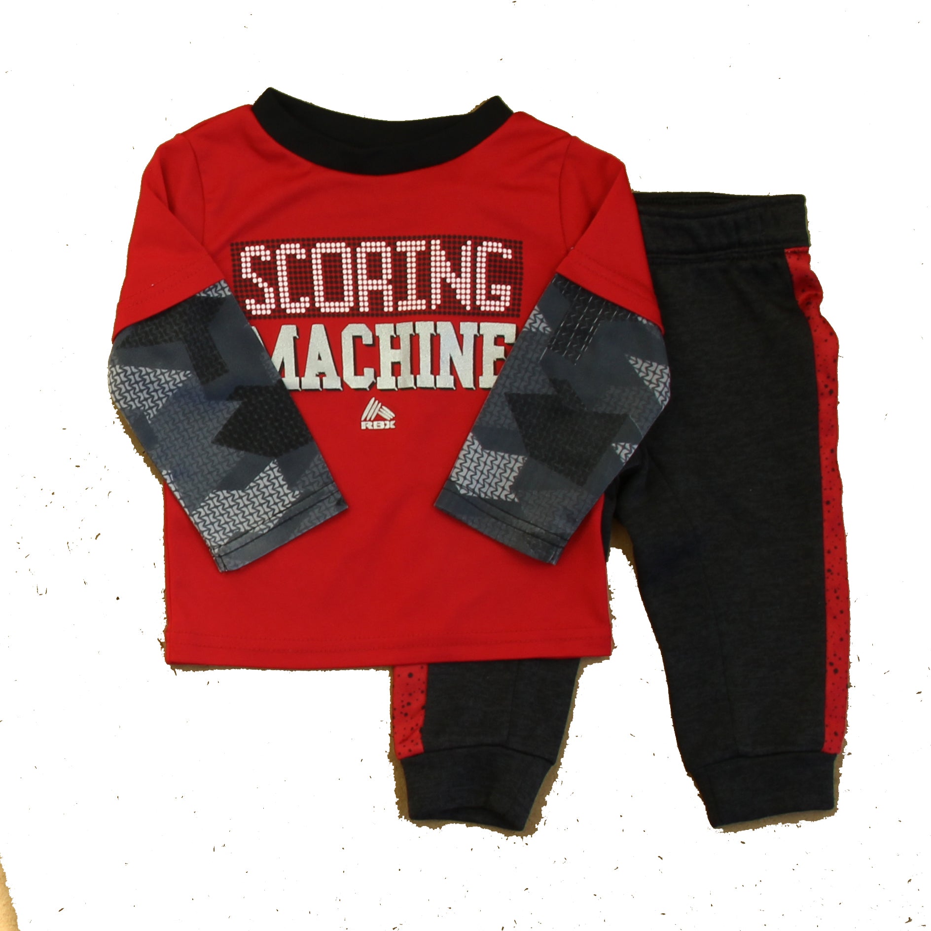 RBX Boys Red | Black Apparel Sets Size: 12 Months Red | Black