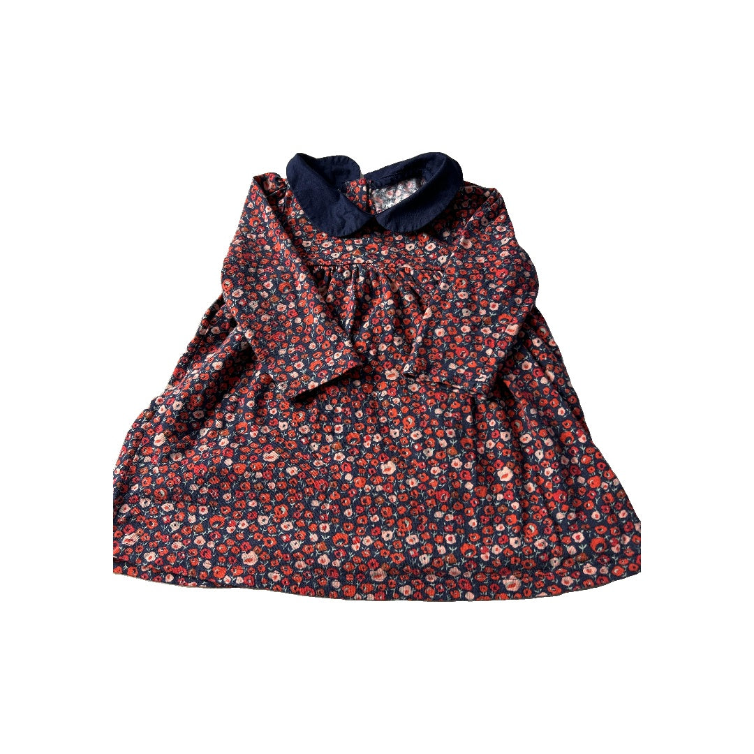 Gap Girls red | Blue | Pink floral Dress Size: 6-12 months red | Blue | Pink floral