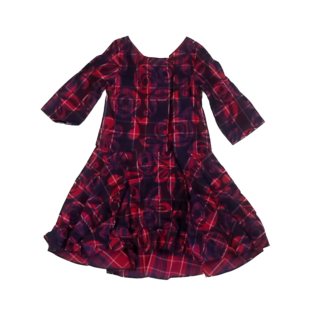 Tea Collection Girls Red | Blue Plaid Dress Size: 4T Red | Blue Plaid