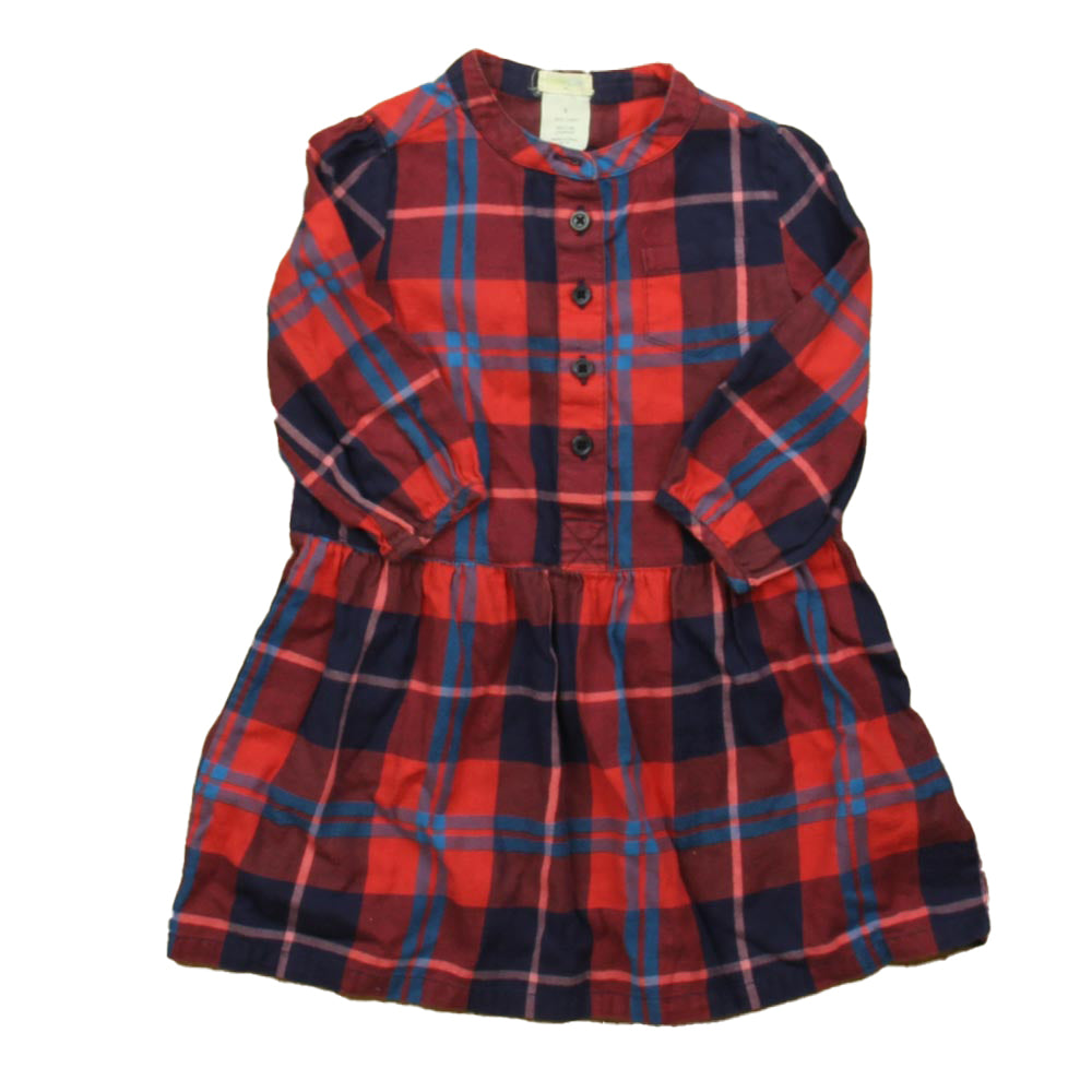 Crewcuts Girls Red | Blue Plaid Dress Size: 2T Red | Blue Plaid