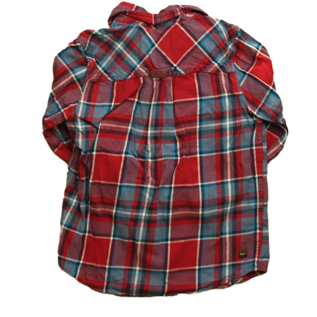 Tea Boys Red | Blue | Plaid Button Down Long Sleeve Size: 7 Years