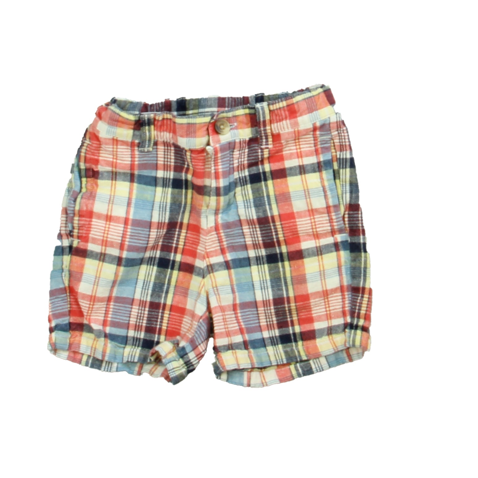 Janie and Jack Boys Red | Blue Plaid Shorts Size: 18-24 Months Red | Blue Plaid
