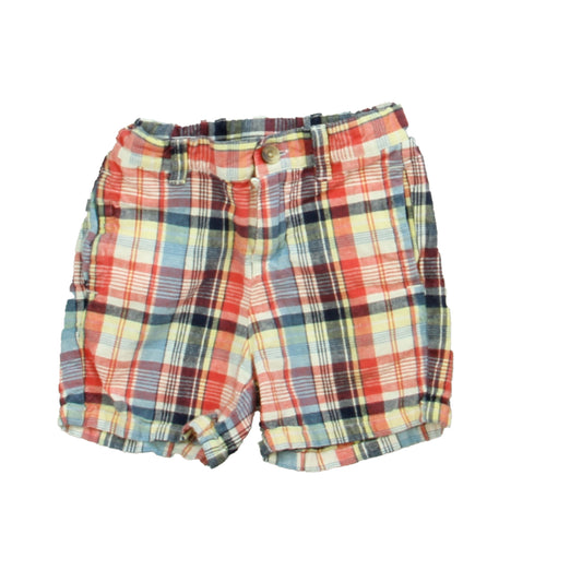 Janie and Jack Boys Red | Blue Plaid Shorts Size: 18-24 Months Red | Blue Plaid