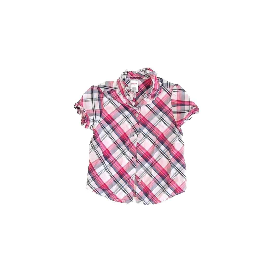 Gymboree Girls Red | Blue Plaid Blouse Size: 5T Red | Blue Plaid