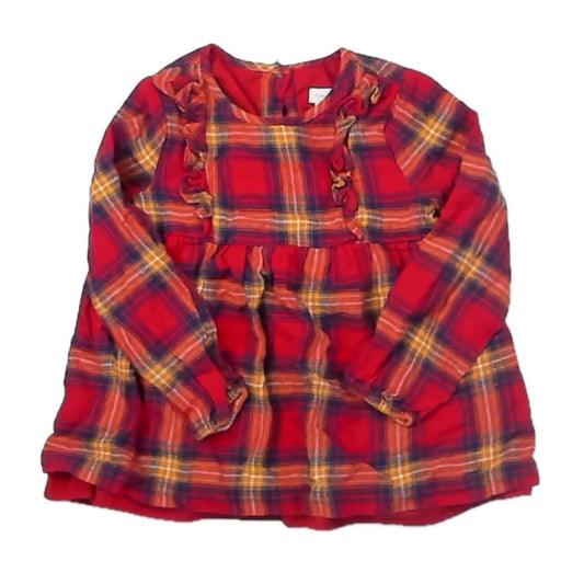 Tahari Girls Red | Blue Plaid Blouse Size: 3T Red | Blue Plaid
