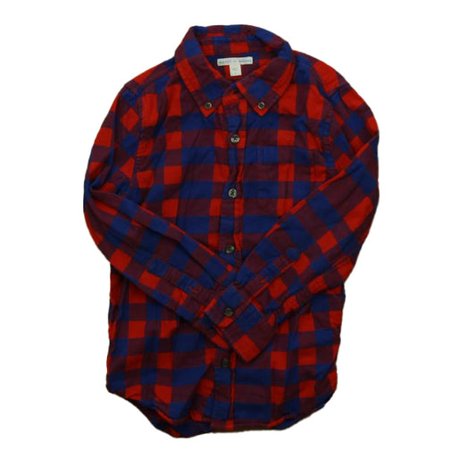 Rocket Of Awesome Boys Red | Blue | Plaid Button Down Long Sleeve Size: 6 Years