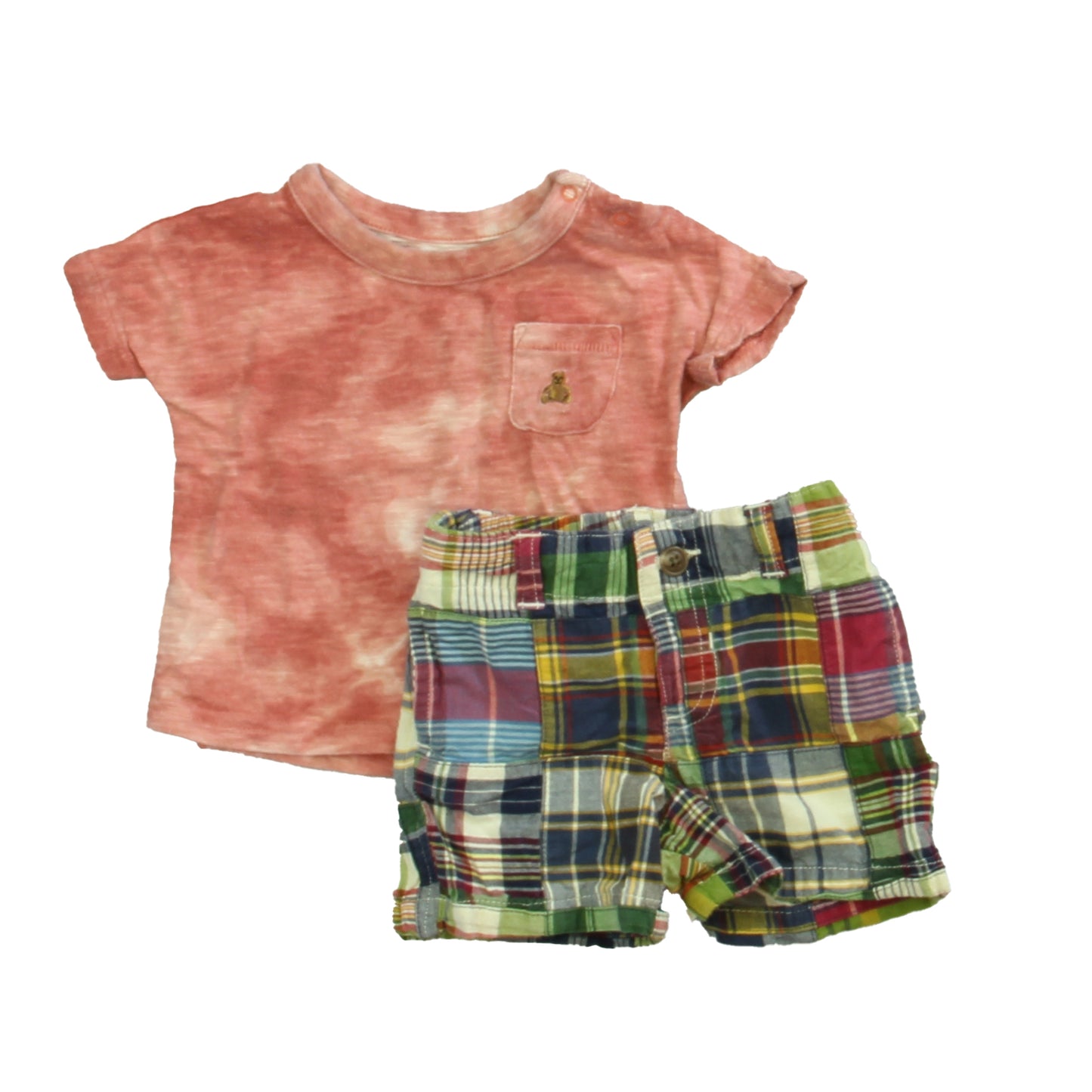 Gap | Ralph Lauren Boys Red | Blue Plaid Apparel Sets Size: 6-12 Monthjs Red | Blue Plaid