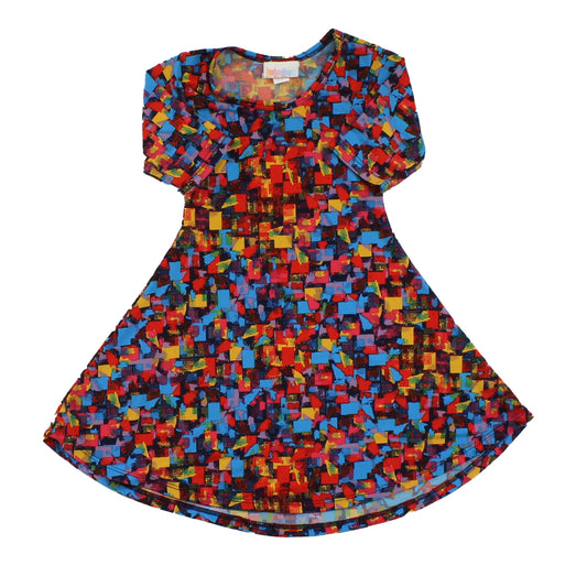LuLaRoe Girls Red | Blue | Yellow Dress Size: 2T Red | Blue | Yellow