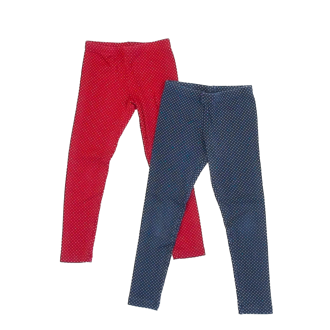 Tea Collection Girls Red | Blue Leggings Size: 7 Years Red | Blue