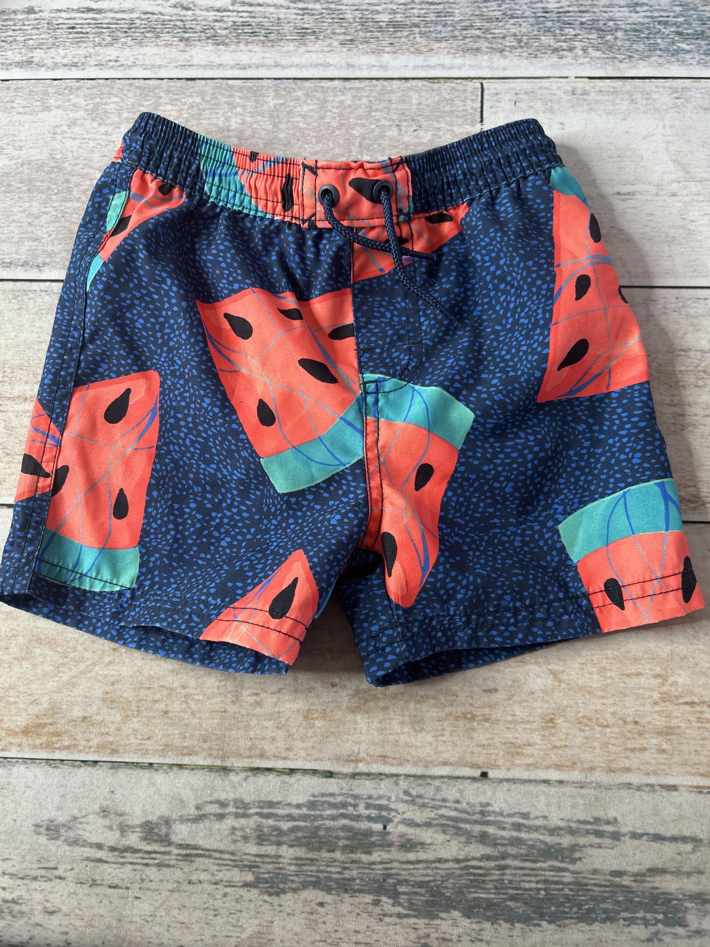 Tea Boys Red | Blue Trunks Size: 18-24 months Red | Blue