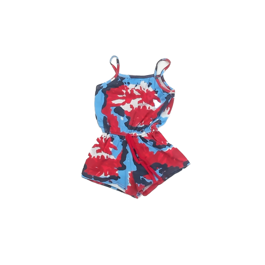 Ann Loren Girls Red | Blue Romper Size: 2-3T Red | Blue