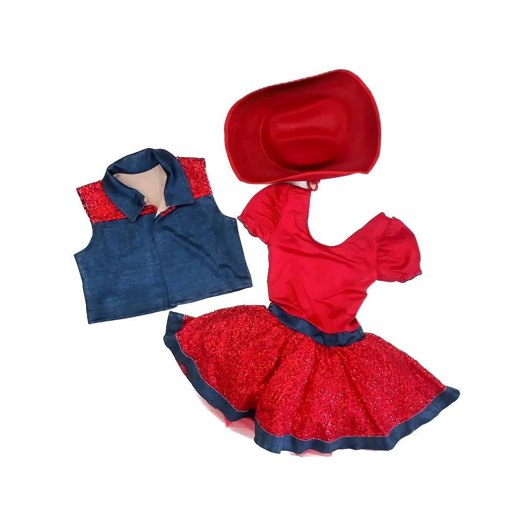 Weissman Girls Red | Blue Dance wear Size: LC Red | Blue