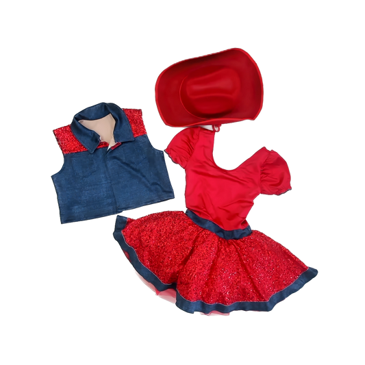 Weissman Girls Red | Blue Dance wear Size: LC Red | Blue