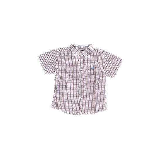 EPK Boys Red | Blue Button Down Short Sleeve Size: 3T Red | Blue