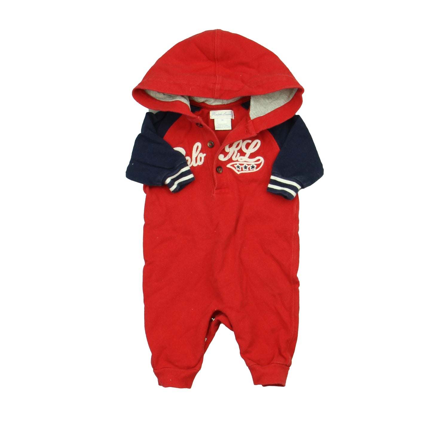 Ralph Lauren Boys Red | Blue Long Sleeve Outfit Size: 3 Months Red | Blue
