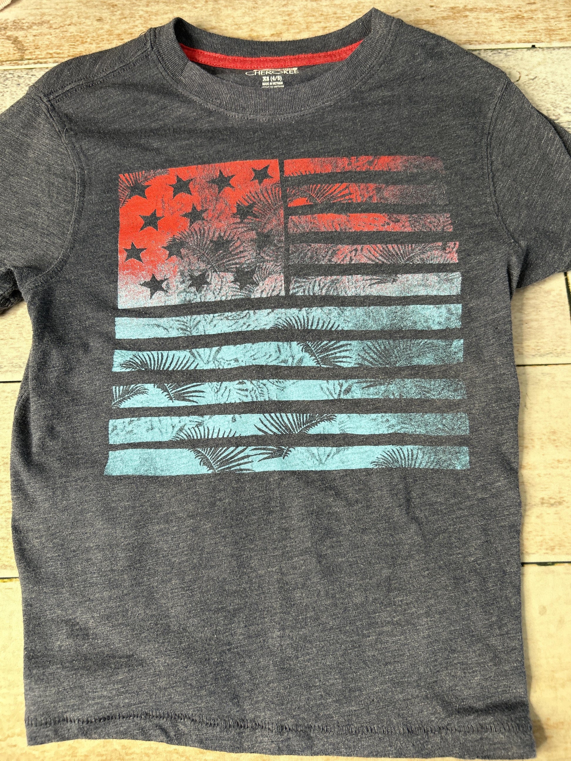 Boys Red | Blue Short Sleeve Shirt Size: 4T Red | Blue