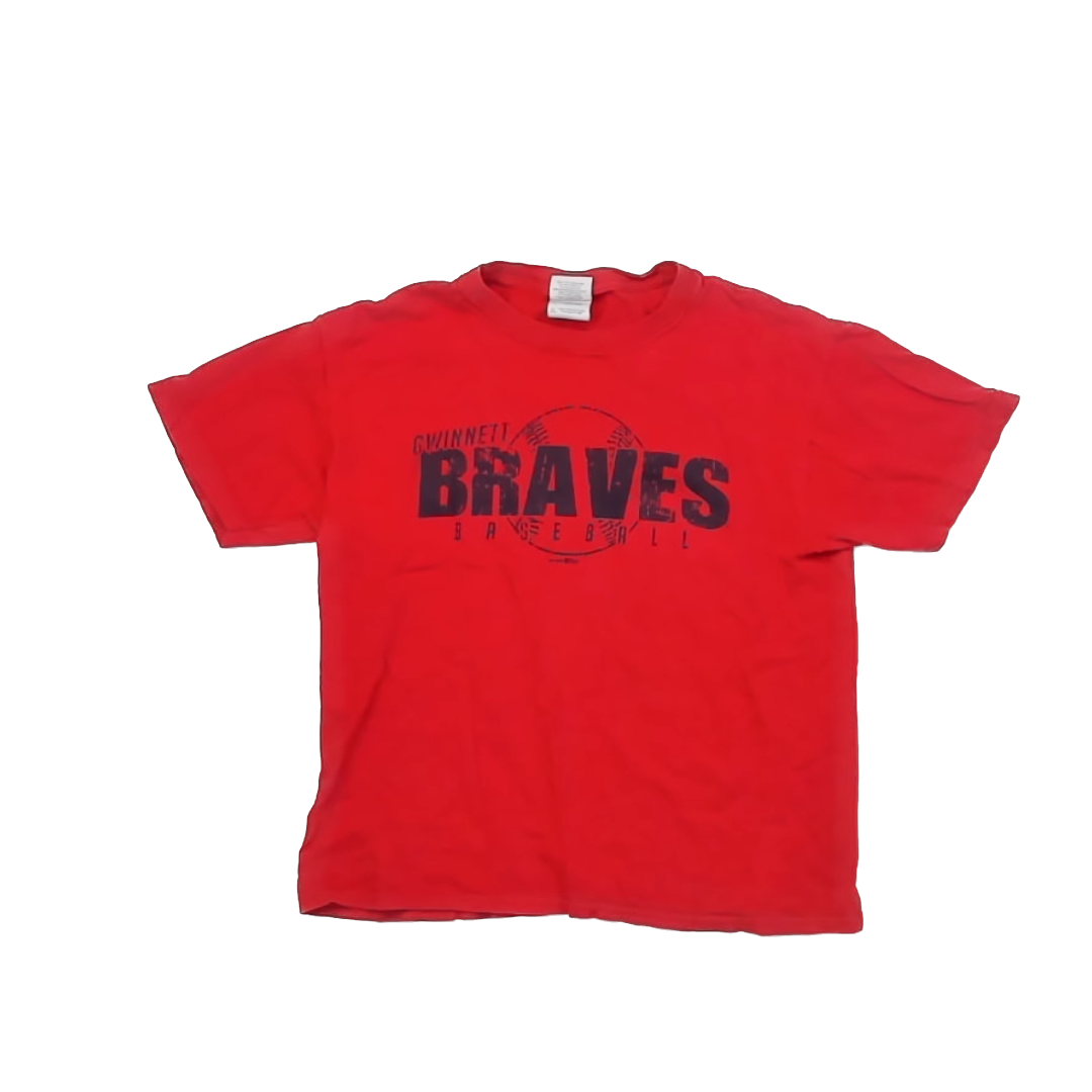 Gildan Boys Red | Braves T-Shirt Size: Youth L (12-14 Years) Red | Braves