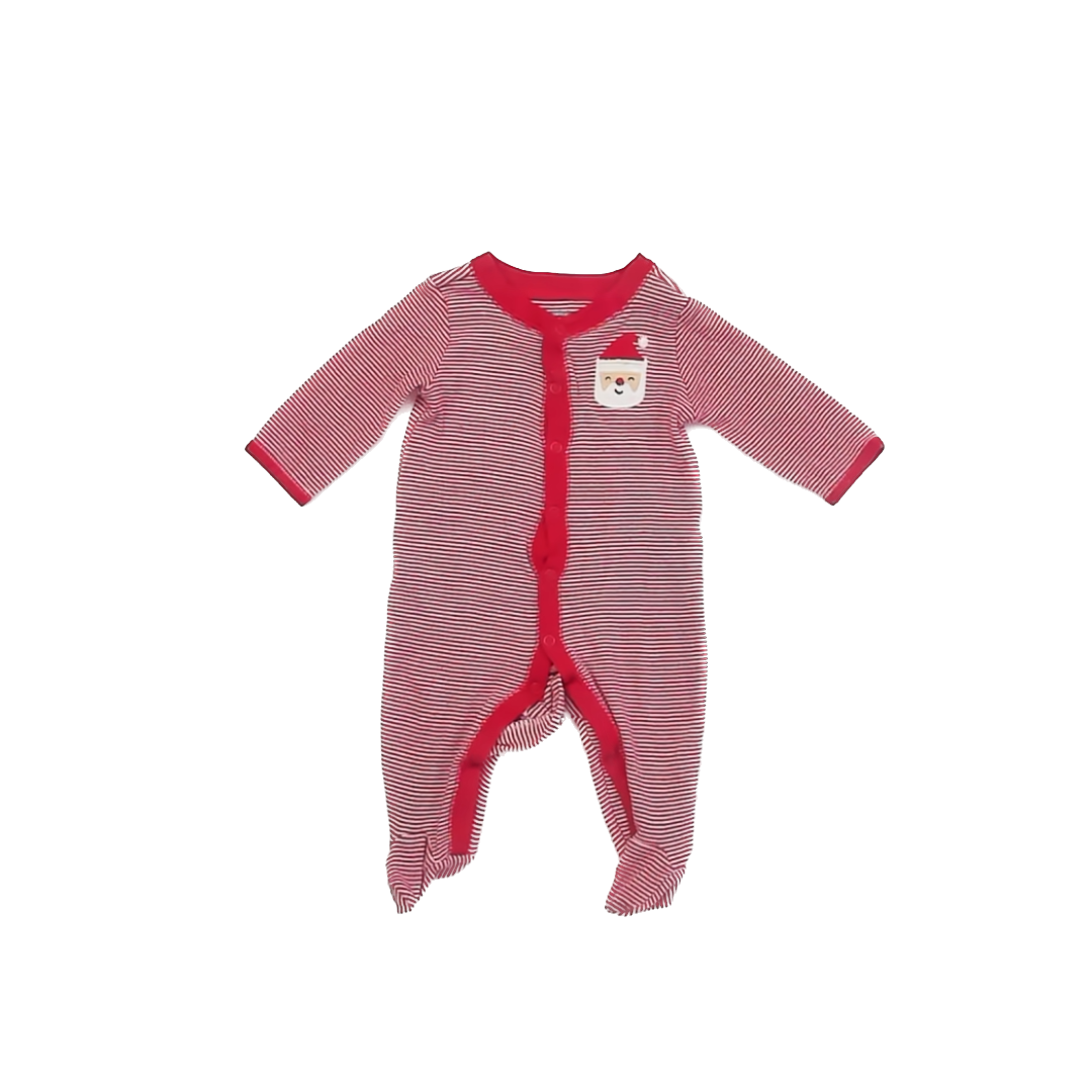 Carter's Unisex Red Christmas 1-piece footed Pajamas Size: 3 Months Red Christmas
