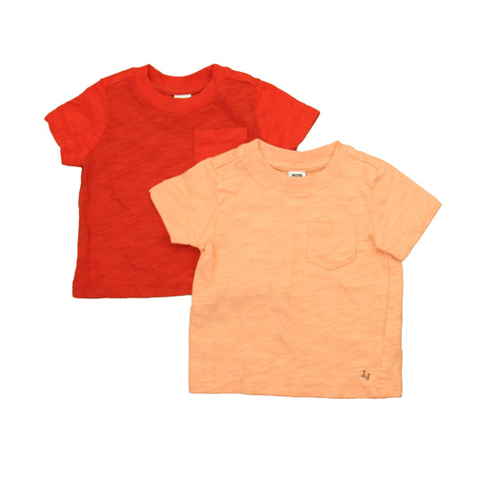 Janie and Jack Boys Red | Coral T-Shirt Size: 3-6 Months Red | Coral