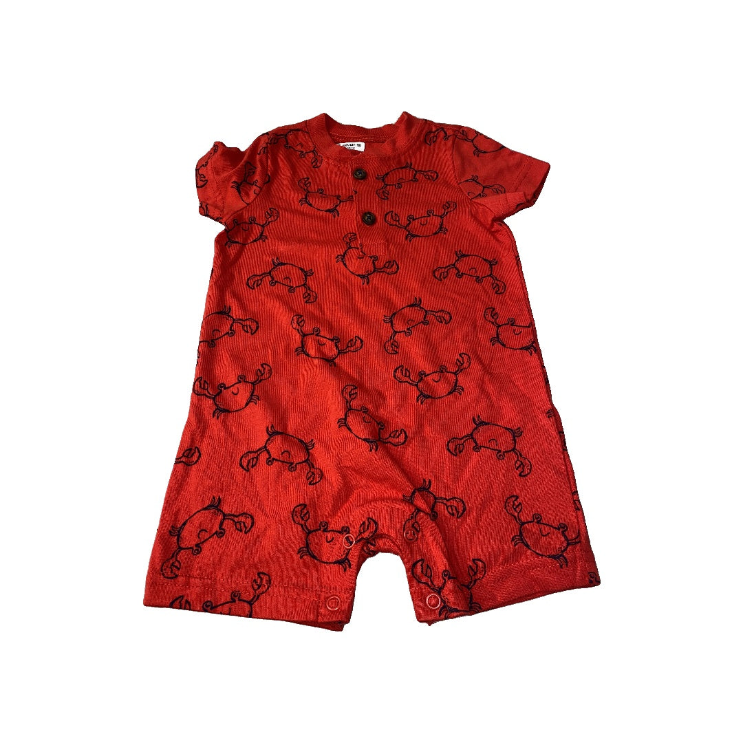 Carters Unisex Red | Crabs Romper Size: 6 months Red | Crabs