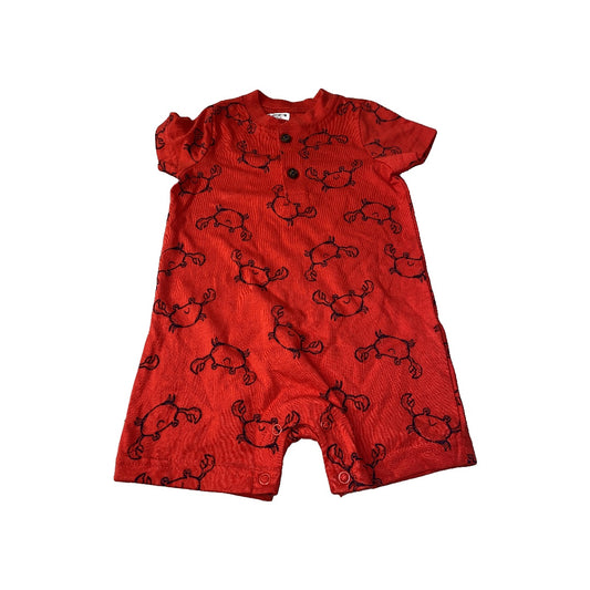 Carters Unisex Red | Crabs Romper Size: 6 months Red | Crabs