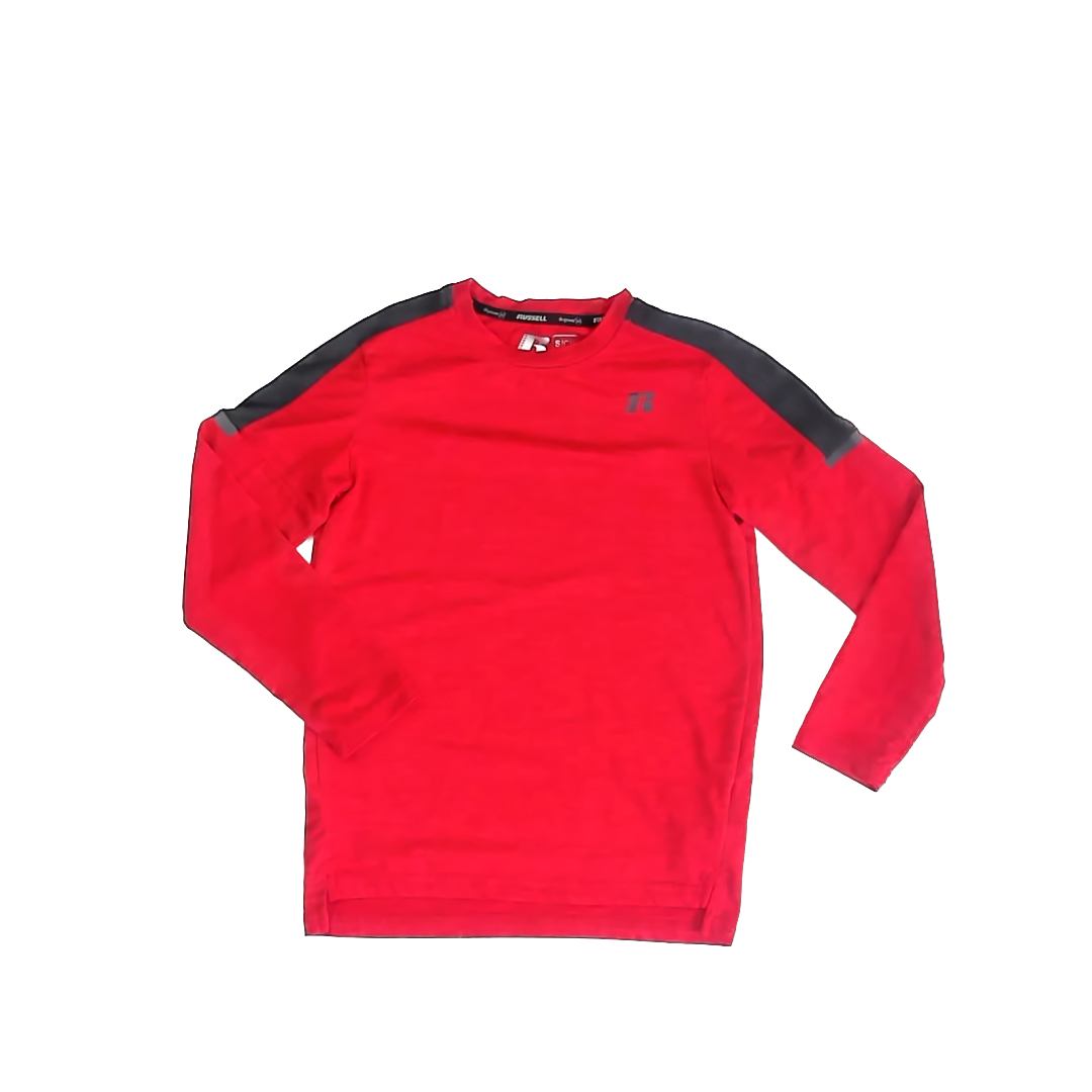 Russell Boys Red | Dark Grey Athletic Top Size: S (6-7) Red | Dark Grey