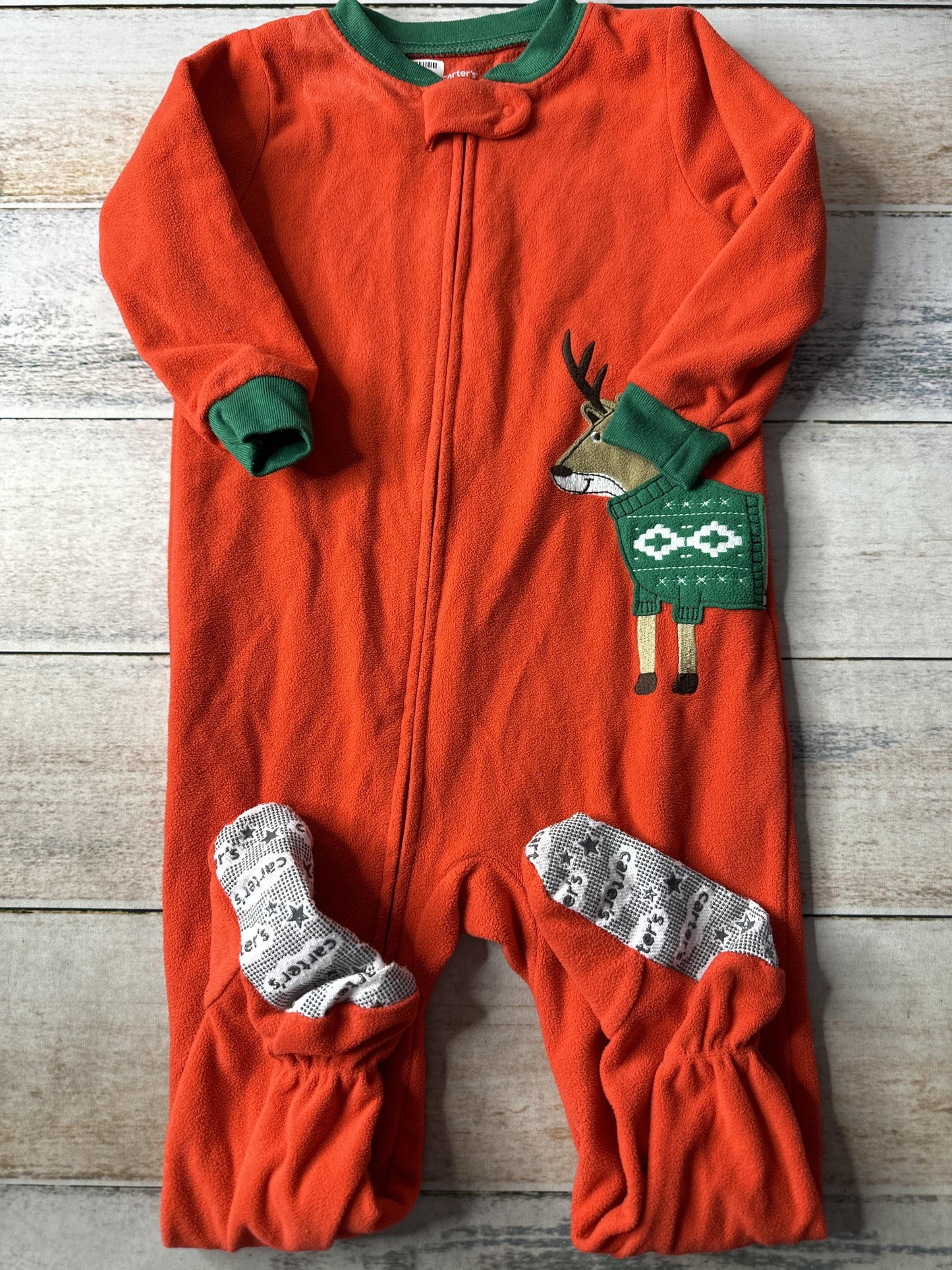 Carters Unisex Red | deer Pajamas Size: 2T Red | deer